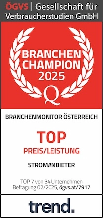 BranchenChampion 2025 - Top Preis/Leistung Stromanbieter